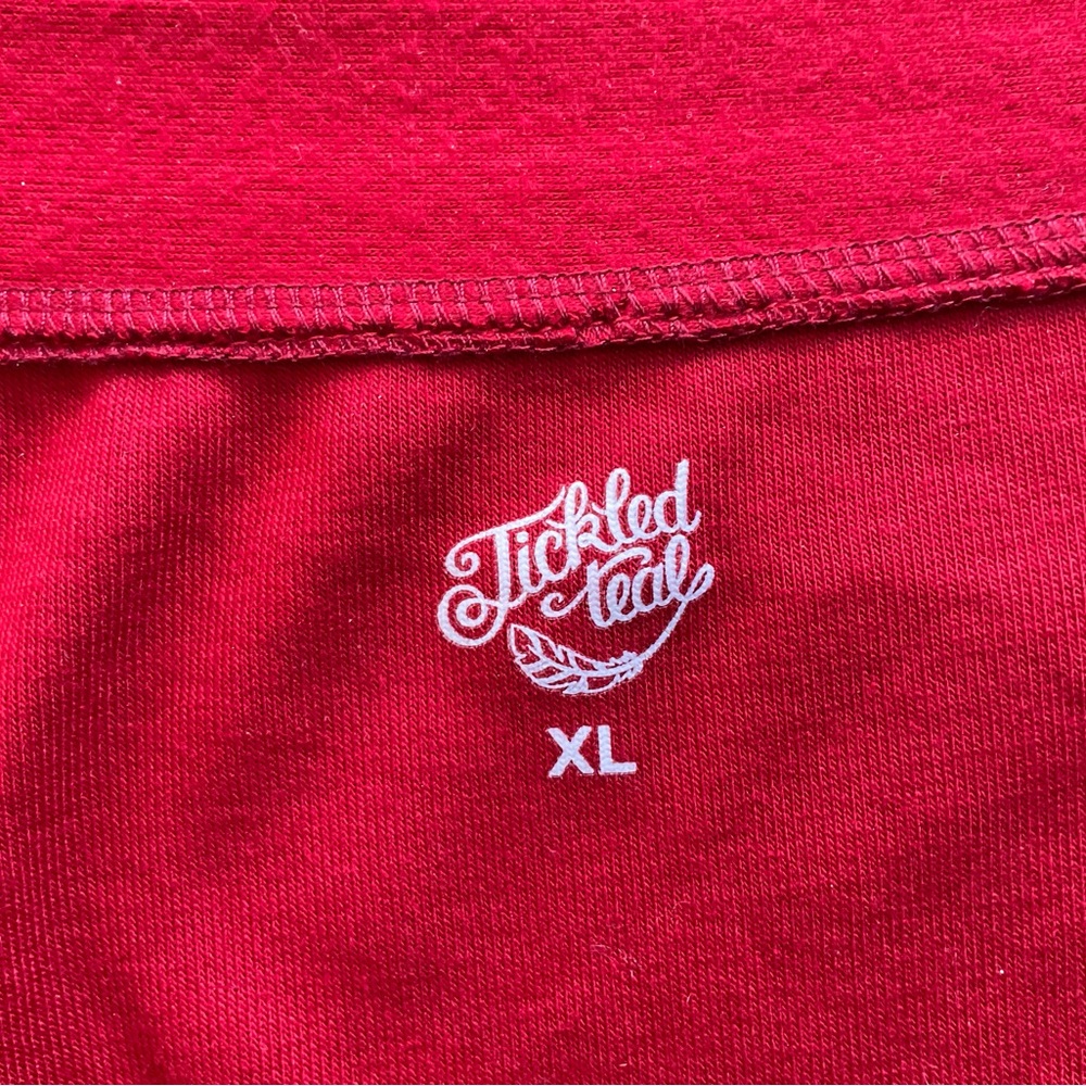 Tickled Teal Long Red Vest Xl View 3